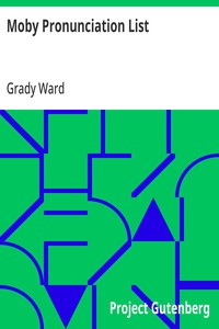 Cover of Moby Pronunciation List