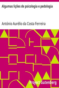 Cover of Algumas lições de psicologia e pedologia