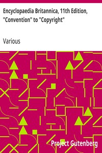 Cover of Encyclopaedia Britannica, 11th Edition, "Convention" to "Copyright" Volume 7, Slice 3