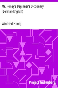 Cover of Mr. Honey's Beginner's Dictionary (German-English)