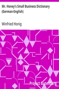 Cover of Mr. Honey's Small Business Dictionary (German-English)