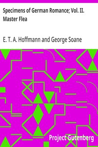 Cover of Specimens of German Romance; Vol. II. Master Flea