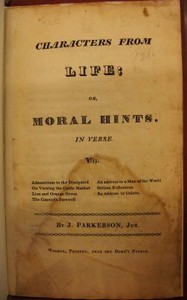 Cover of Characters from Life; Or, Moral Hints. In Verse