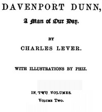 Cover of Davenport Dunn, a Man of Our Day. Volume 2 (of 2)