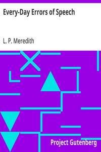 Cover of Every-Day Errors of Speech