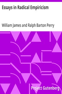 Cover of Essays in Radical Empiricism