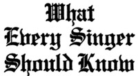 Cover of What Every Singer Should Know