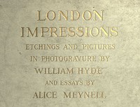 Cover of London Impressions: Etchings and Pictures in Photogravure