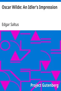 Cover of Oscar Wilde: An Idler's Impression