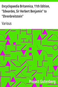 Cover of Encyclopaedia Britannica, 11th Edition, "Edwardes, Sir Herbert Benjamin" to "Ehrenbreitstein" Volume 9, Slice 1