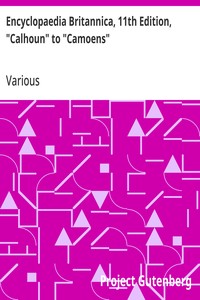 Cover of Encyclopaedia Britannica, 11th Edition, "Calhoun" to "Camoens" Volume 5, Slice 1