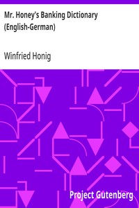Cover of Mr. Honey's Banking Dictionary (English-German)
