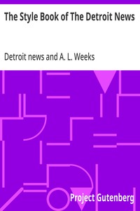 Cover of The Style Book of The Detroit News