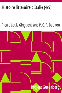 Cover of Histoire littéraire d'Italie (4/9)