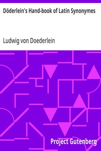 Cover of Döderlein's Hand-book of Latin Synonymes