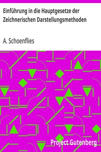 Cover of Einführung in die Hauptgesetze der Zeichnerischen Darstellungsmethoden