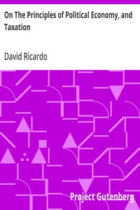 Cover of On The Principles of Political Economy, and Taxation