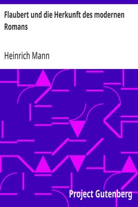 Cover of Flaubert und die Herkunft des modernen Romans