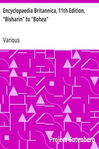 Cover of Encyclopaedia Britannica, 11th Edition, "Bisharin" to "Bohea" Volume 4, Slice 1