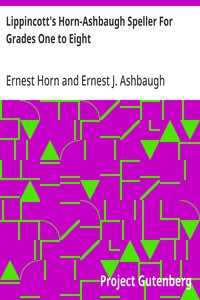 Cover of Lippincott's Horn-Ashbaugh Speller For Grades One to Eight