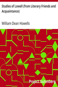 Cover of Studies of Lowell (from Literary Friends and Acquaintance)