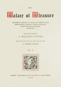 Cover of The Palace of Pleasure, Volume 2