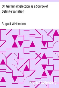 Cover of On Germinal Selection as a Source of Definite Variation