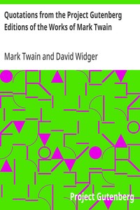 Cover of Quotations from the Project Gutenberg Editions of the Works of Mark Twain
