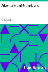 Cover of Adventures and Enthusiasms