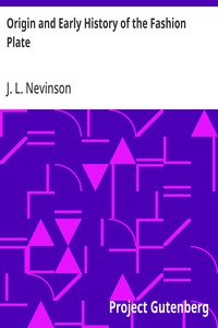 Cover of Origin and Early History of the Fashion Plate
