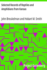Cover of Selected Records of Reptiles and Amphibians from Kansas
