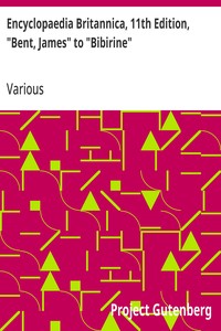 Cover of Encyclopaedia Britannica, 11th Edition, "Bent, James" to "Bibirine" Volume 3, Slice 6