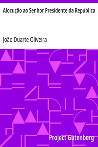 Cover of Alocução ao Senhor Presidente da República