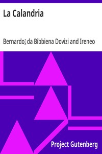 Cover of La Calandria Commedie del Cinquecento
