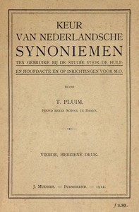 Cover of Keur van Nederlandsche Synoniemen Ten gebruike bij de studie voor de hulp- en hoofdacte en op inrichtingen voor M.O.