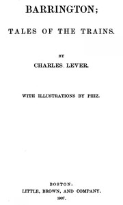 Cover of Barrington. Volume 2 (of 2)