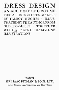 Cover of Dress design $b: an account of costume for artists & dressmakers