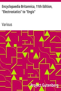 Cover of Encyclopaedia Britannica, 11th Edition, "Electrostatics" to "Engis" Volume 9, Slice 3