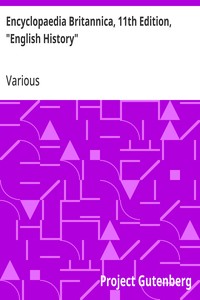 Cover of Encyclopaedia Britannica, 11th Edition, "English History" Volume 9, Slice 5
