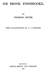Cover of Sir Brook Fossbrooke, Volume II.