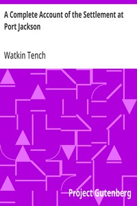 Cover of A Complete Account of the Settlement at Port Jackson