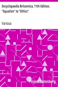 Cover of Encyclopaedia Britannica, 11th Edition, "Equation" to "Ethics" Volume 9, Slice 7