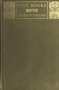 Cover of Fine Books