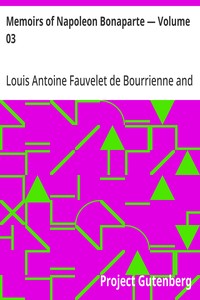 Cover of Memoirs of Napoleon Bonaparte — Volume 03
