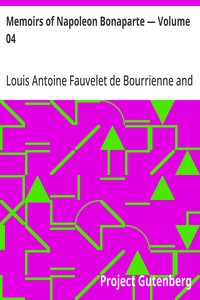 Cover of Memoirs of Napoleon Bonaparte — Volume 04