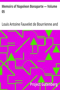 Cover of Memoirs of Napoleon Bonaparte — Volume 05
