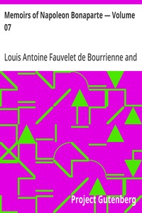 Cover of Memoirs of Napoleon Bonaparte — Volume 07
