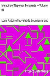 Cover of Memoirs of Napoleon Bonaparte — Volume 09