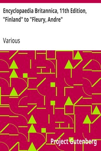 Cover of Encyclopaedia Britannica, 11th Edition, "Finland" to "Fleury, Andre" Volume 10, Slice 4