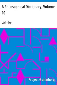 Cover of A Philosophical Dictionary, Volume 10